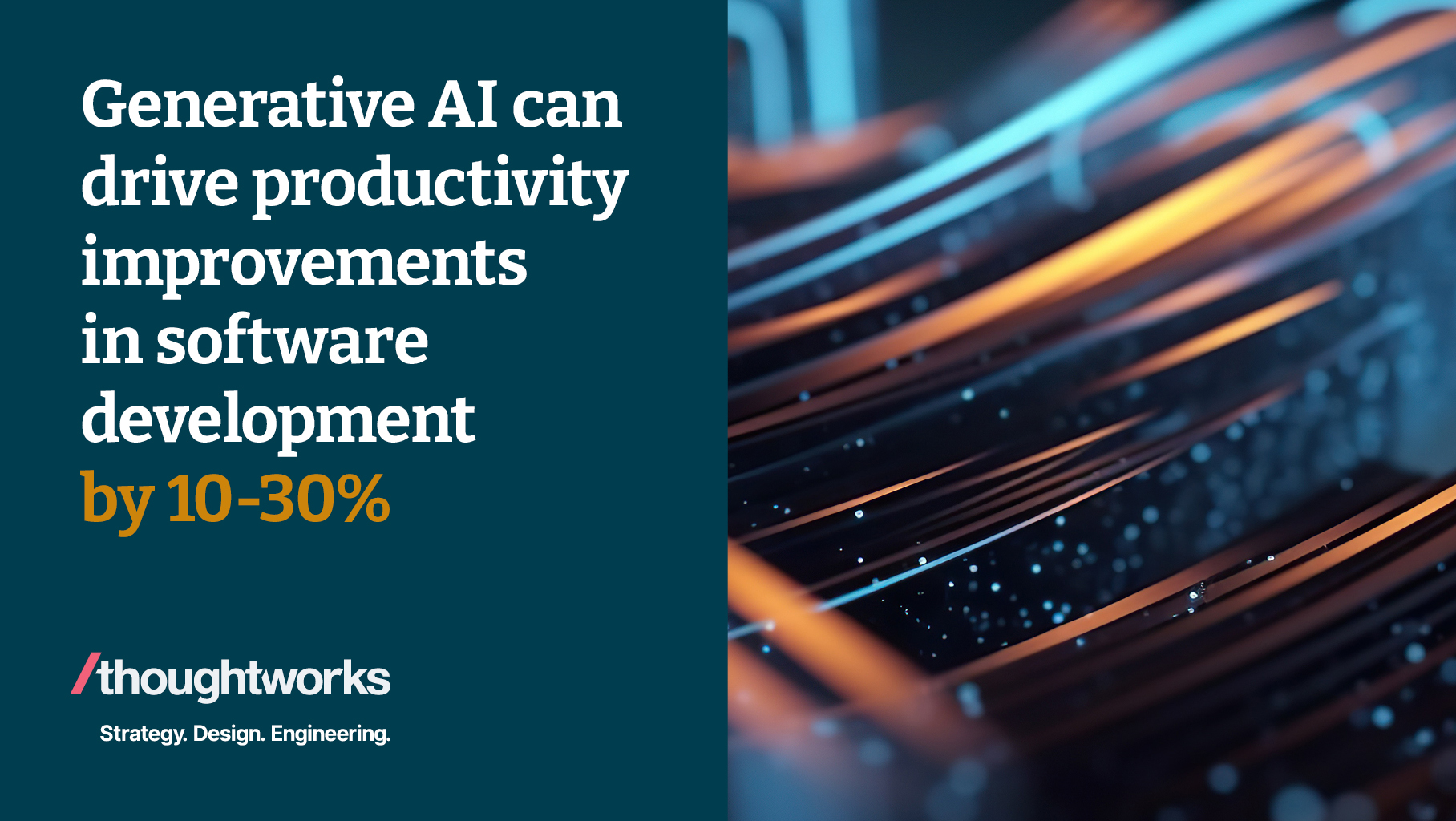 Generative AI can drive productivity improvements in software development by 10-30% Generative AI can drive productivity improvements in software development by 10-30%